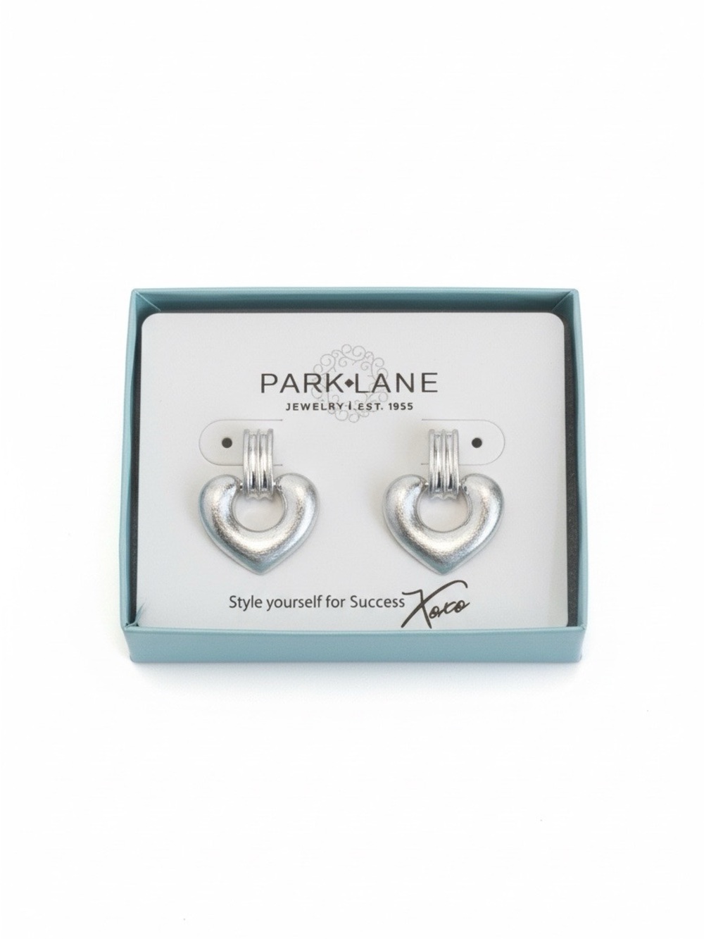 Park Lane “Freebird” Silver Heart Drop Earrings - Silver Tone NIB